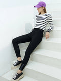 Pencil Ankle Fleece Leggings Ankle Trousers Slim