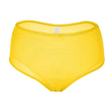 Varsbaby Sexy Light Yellow Light Green Briefs Transparent Panties S-XXL High-waist Underwear Summer See-through Underpants