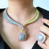 4-Pieces Square Statement Jewellery set