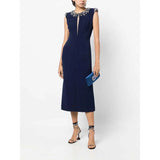 YUMDAI Gorgeous Dubai Beaded Evening Dress Sparkle Rhinestone Special Occasion Mom Dress Formal Dress Long Wedding Party Dress