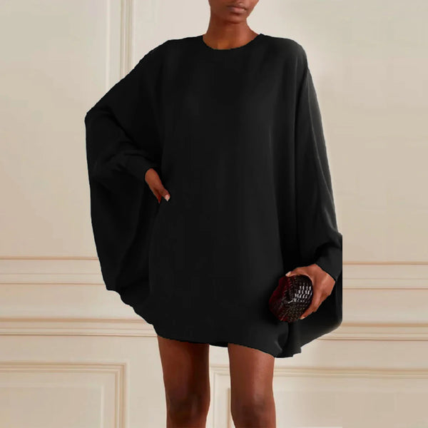 Batwing Sleeves Mini Dress