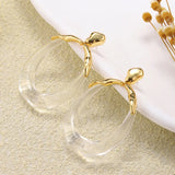 Phatbird Fashion Quality Transparent Clear Women Hoop Drop Earrings Jewelry