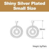 Phatbird Bicyclic Ring Hollowed Out Drop Earrings For Women Brass Gold Color Earrings Fashion Luck Jewelry