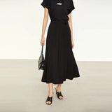 AMII Minimalism Chiffon Skirts For Women Loose Long Pleated 2023