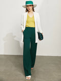 High Waist Wide Leg Chiffon Trousers High