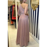 Phatbird European and American autumn and winter new party slanted shoulder split dress