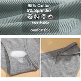 Women Soft Cotton Panties Low Rise Breathable Underwear with Button Design