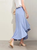 Irregular Hi-Lo Drape Skirt