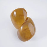 Phatbird  Brown Coffee Irregular Acrylic Resin Chunky Bangles for Women Goth Geometric