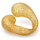 Phatbird Large Arc Gold Color Bracelet Women Hollow Bracelets Brass Fashion Jewelry