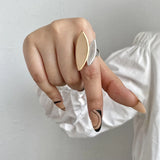 Elastic Rope Adjustable Geometric Matte Rings