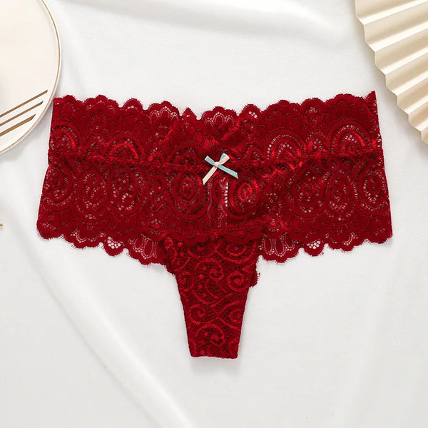 Sexy Lace Thongs Panties Low-waist Briefs Intimates