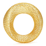 Phatbird 18k Gold Plated Bracelet Luxury Women Big Round Grid Bracelets Brass Fashion Jewelry Banquet Party