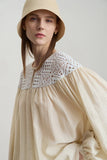 Chiffon/Lace Long Sleeve Loose blouse