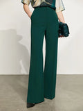 High Waist Wide Leg Chiffon Trousers High