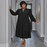 Vintage SwingCurve Long Shirt Dress