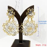 Phatbird Vintage Women Earrings Fashion Jewelry Two Tone Big Drop Earrings