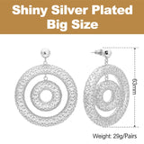 Phatbird Bicyclic Ring Hollowed Out Drop Earrings For Women Brass Gold Color Earrings Fashion Luck Jewelry