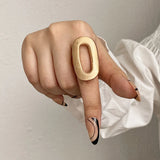 Elastic Rope Adjustable Geometric Matte Rings