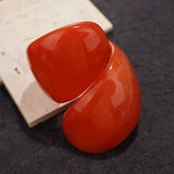 Phatbird  Brown Coffee Irregular Acrylic Resin Chunky Bangles for Women Goth Geometric