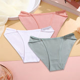 Women Soft Cotton Panties Low Rise Breathable Underwear with Button Design