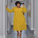 Vintage SwingCurve Long Shirt Dress