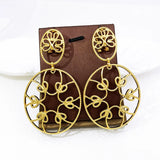 Phatbird Earrings For Women Gold Color Big Drop Earrings 18K Gold Plated