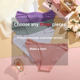 Women Soft Cotton Panties Low Rise Breathable Underwear with Button Design