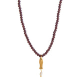 Phatbird Creative Fashion Women Horse Coin Pendant Charm Necklace Handmade Rope Knot Malachite