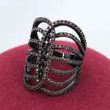 Phatbird Trendy Stacks Charm Statement Ring for Women  Cubic Zircon Finger Rings