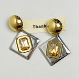 Phatbird Metal cool wind round exaggerated gold and silver earrings