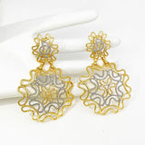 Phatbird Vintage Women Earrings Fashion Jewelry Two Tone Big Drop Earrings