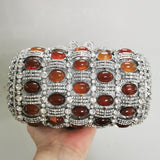 PHATBIRD ICE CRYSTAL AMBER CLUTCH