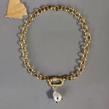 Phatbird Creative Fashion Women Horse Coin Pendant Charm Necklace Handmade Rope Knot Malachite