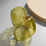 Phatbird  Brown Coffee Irregular Acrylic Resin Chunky Bangles for Women Goth Geometric