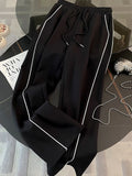 Contrast Tracksuit Combo with Zipper Full Sleeve Drawstring Trousers