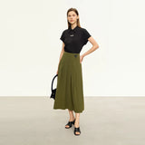 AMII Minimalism Chiffon Skirts For Women Loose Long Pleated 2023
