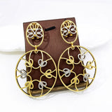 Phatbird Earrings For Women Gold Color Big Drop Earrings 18K Gold Plated