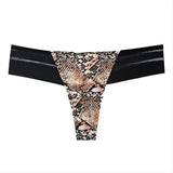 Leopard Print Lace Panties Soft Transparent G-string