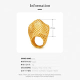 Phatbird Large Crown Shape Rings Hollow Out Copper Ring