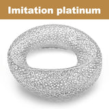 Phatbird 18k Gold Plated Bracelet Luxury Women Big Round Grid Bracelets Brass Fashion Jewelry Banquet Party