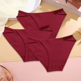 Women Soft Cotton Panties Low Rise Breathable Underwear with Button Design