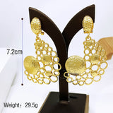 Phatbird Earrings For Women Gold Color Big Drop Earrings 18K Gold Plated