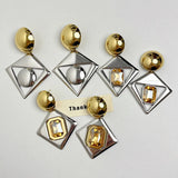 Phatbird Metal cool wind round exaggerated gold and silver earrings