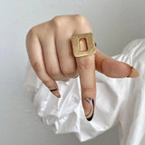 Elastic Rope Adjustable Geometric Matte Rings