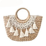Phatbird Meadow Tassel Straw Handbag