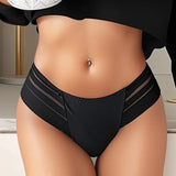 Leopard Print Lace Panties Soft Transparent G-string