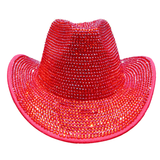 PHATBIRD Red faux Rhinestone Fedora Hat