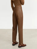 Faux leather Ankle-length Trousers