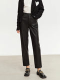 Faux leather Ankle-length Trousers